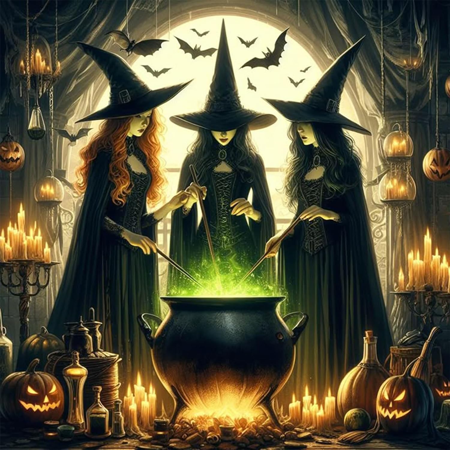 Photo Mosaic Print - RUOPOTY sorcière bricolage diamant peinture Halloween