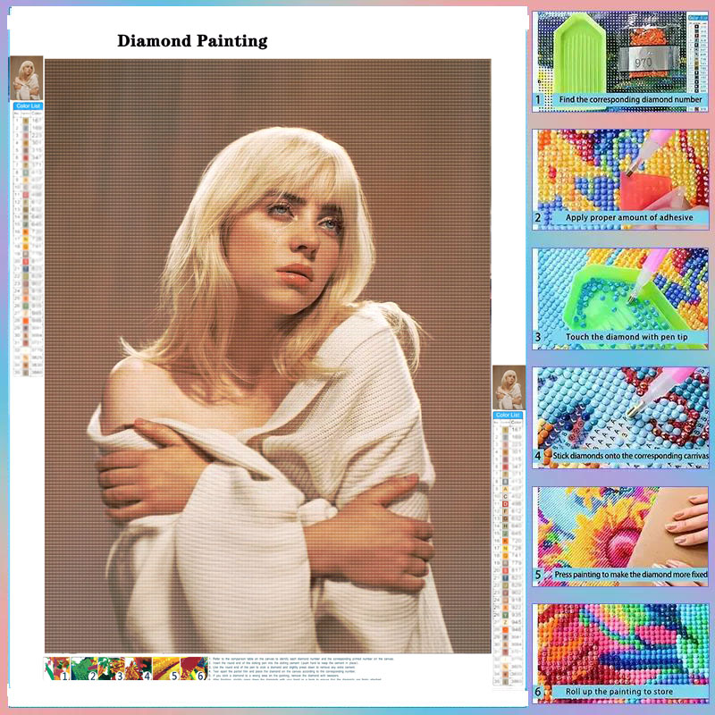 Photo Mosaic Print - Bricolage perceuse complète b-billie diamant peinture