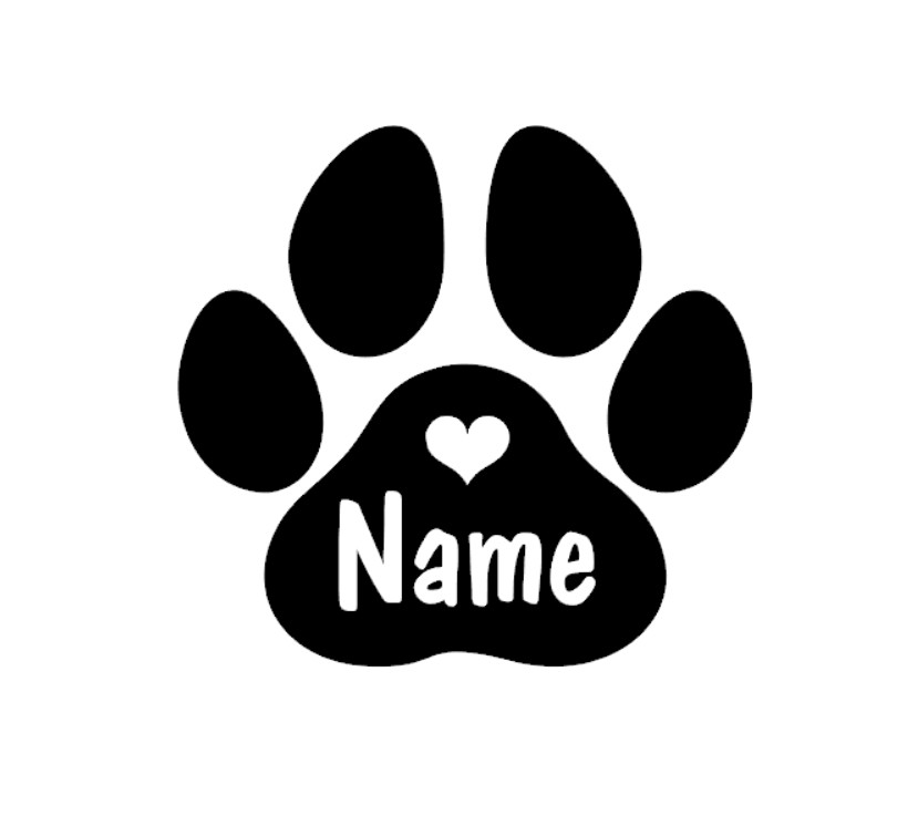 Pet Portrait Custom - 2 autocollants personnalisés avec empreinte de