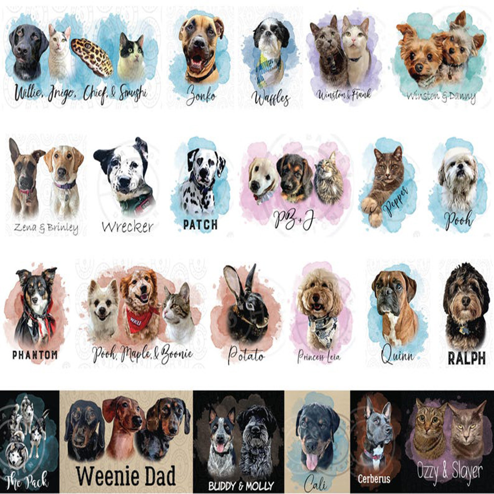 T-shirt personnalisé avec port - Pet Portrait Custom avis et prix