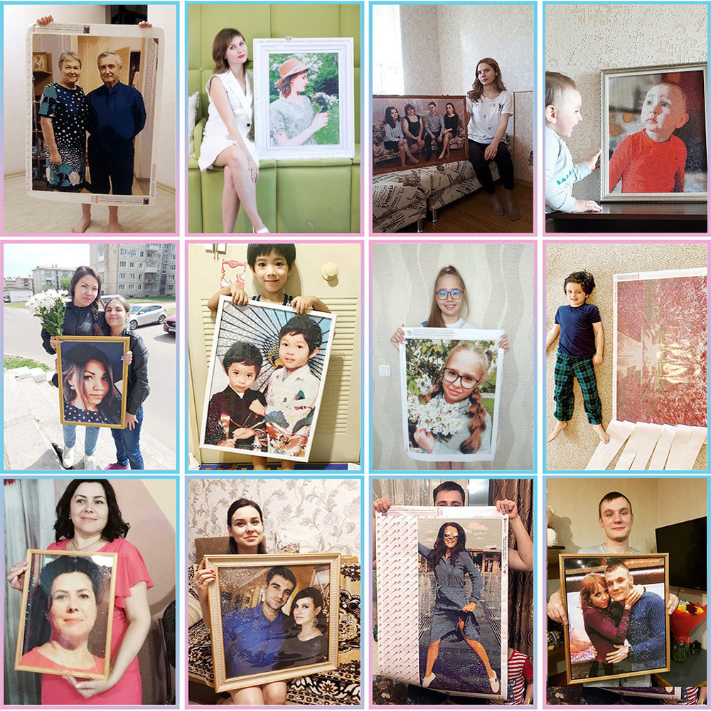 HUACAN – Kits complets de pein - Photo Mosaic Print avis et prix